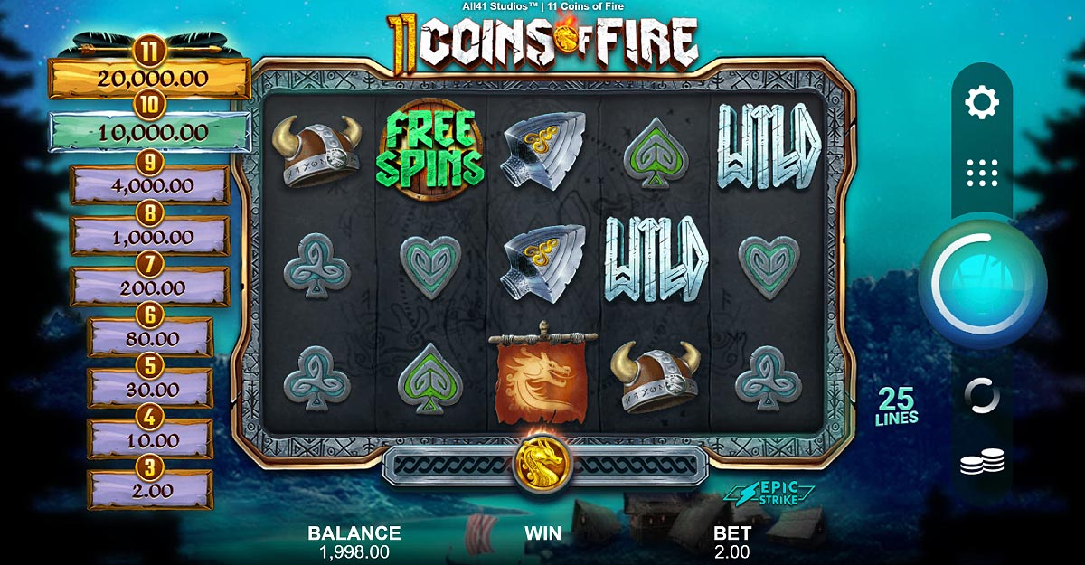 11 Coins of Fire Online
